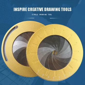 

Drawing Tool Round Circle Adjustable Measurement Drawing Ruler with Size Measure Marks L9 #2