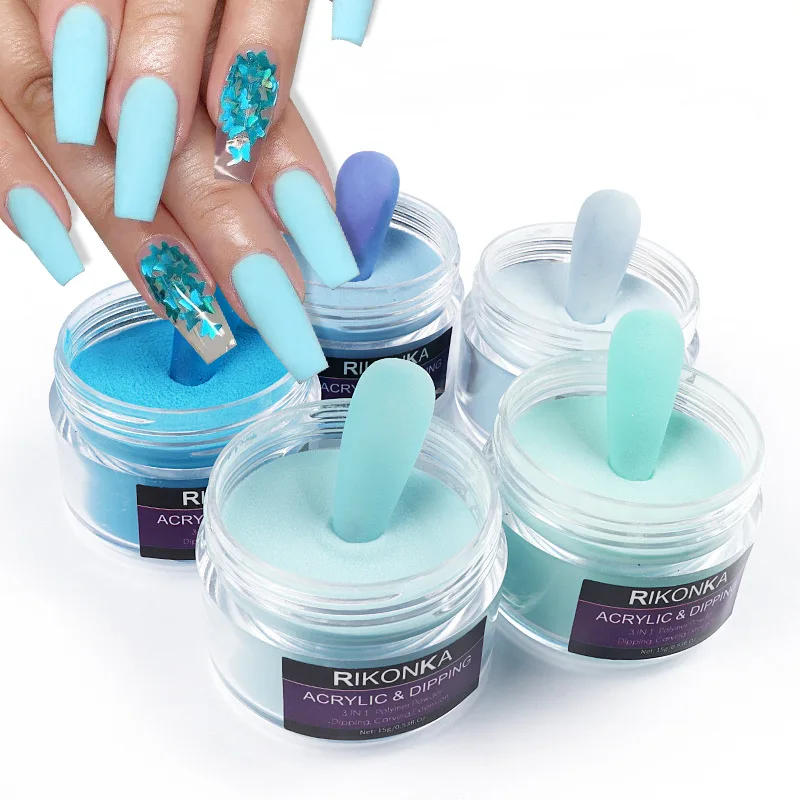 15g Nude Acrylic Powder Nail Art Carved Powder Nail Extension Design