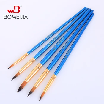 5Pcs Paint Brushes Set Nylon Painting Brush Short Rod Oil Acrylic Brush Watercolor Pen High Quality Professional Art Supplies 1