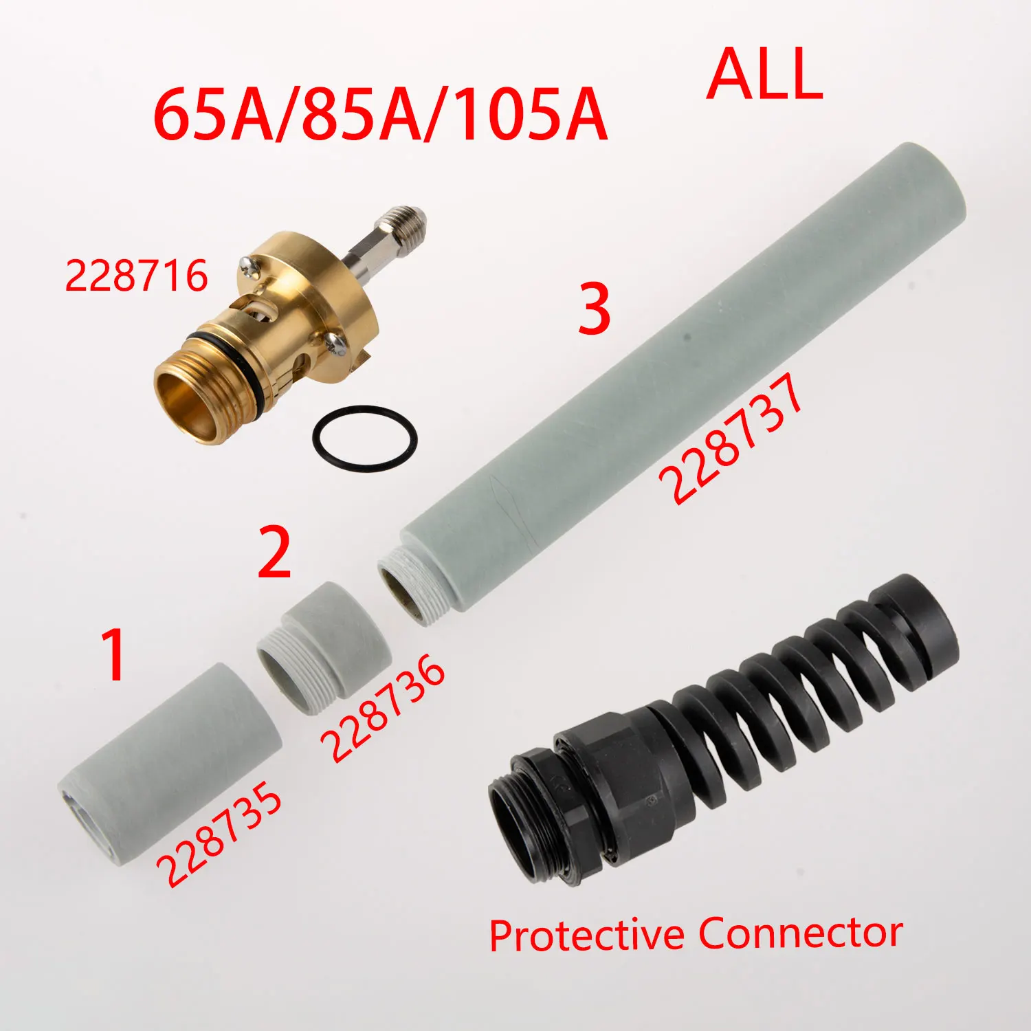 Powermax  45XP 65 85 105 Machine torche corps principal coupleur positionnement manchon de montage adapté pour OEM 228716 228735 228736 228737 228720