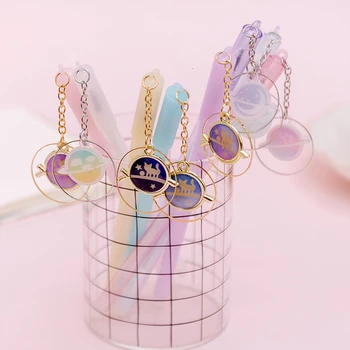 

1 Pcs Cat Heavenly Body Candy Color Pendant Gel Ink Pen Promotional Gift Stationery School Office Supplies Gift