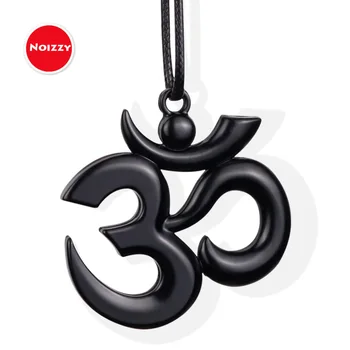 

Noizzy Om Aum Yoga Sign Logo Car Rearview Mirror Ornament Auto Fashion Pendant Hanging Charm Dangle Black Chrom Gold Car-Styling