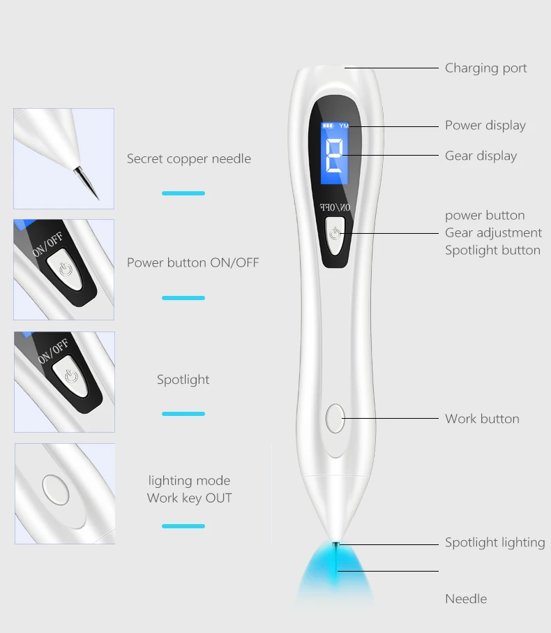 Laser Plasma Pen Skin Dark Spot Remover Machine Facial Beauty Care