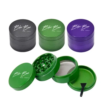 

Aluminum Alloy Herbal Grinder 63mm in diameter 4 layers with gift box Non-stick Herb Metal Crusher Aviation vanilla Grinder