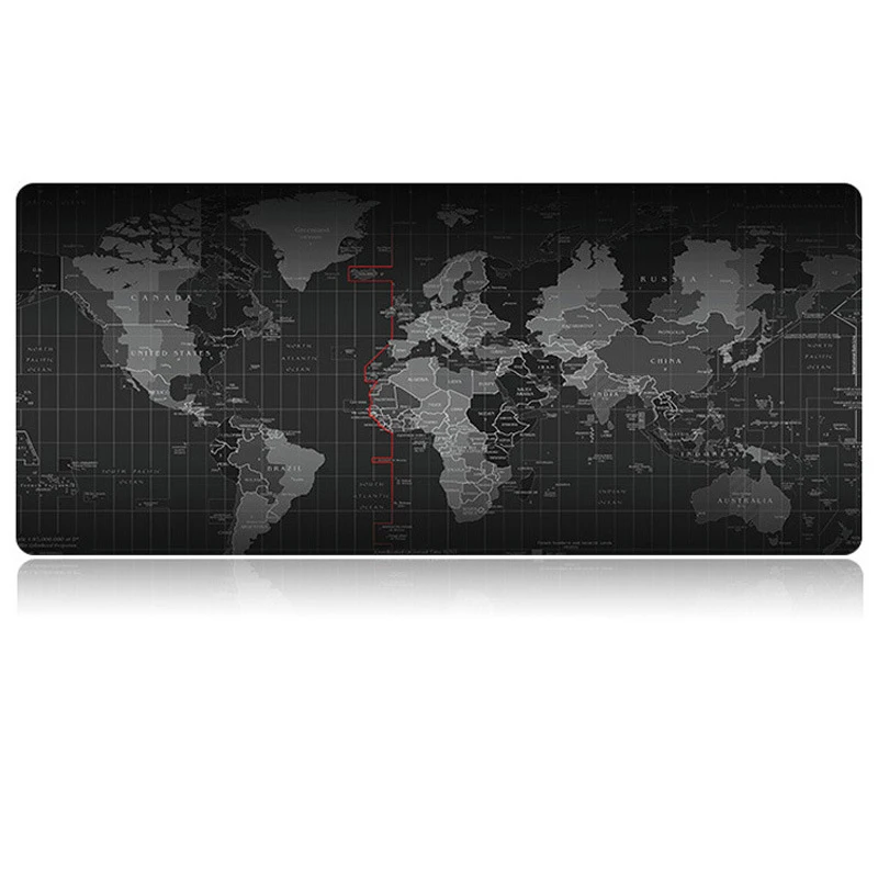 

Mouse Pad Gaming Mousepad Desk Pad Big Mouse Mat World Map Keyboard Alfombrilla Ordenador Natural Rubber Mouse Mat