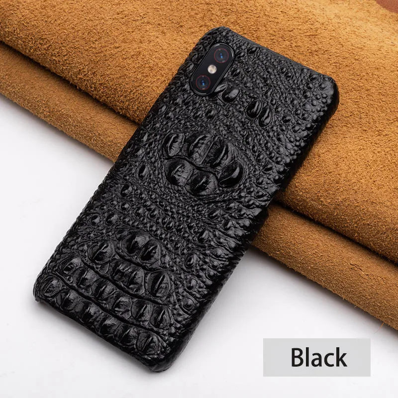 Чехол для телефона для Xiaomi mi 9 8 se 9T A1 A2 A3 lite Y3 Poco F1 головы крокодила текстура чехол для Red mi 6 6a 7a Note 4 4x5, 6, 7, 8 Pro - Цвет: Black Head
