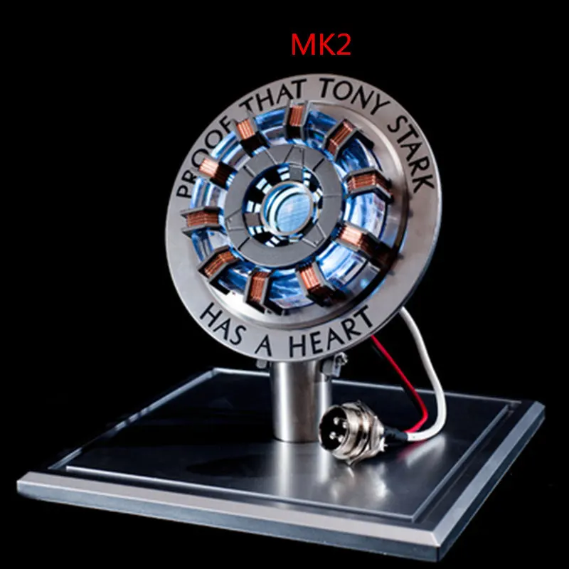 10 1:1 Железный человек дуговой реактор светильник Arc MK1 MK2(ядро закончено) Пылезащитная крышка(готовое изделие) Дисплей Стенд(с автозаводом - Цвет: Full set of products