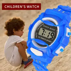 Горячая Распродажа водонепроницаемые детские часы для мальчиков и девочек светодиодный цифровые спортивные часы силиконовые резиновые