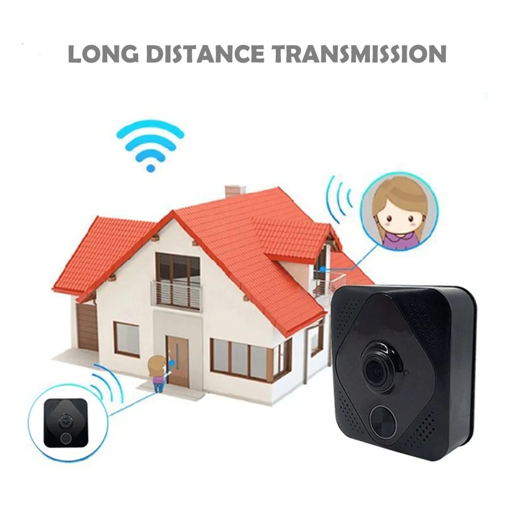 Wifi умный видео дверной звонок, умный дом беспроводной дверной звонок наблюдения камера домофон с питанием от аккумулятора