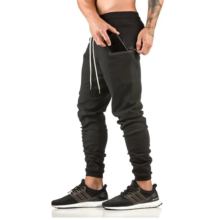

Muscle Fitness Brothers Men Sports Running Casual Elasticity Pure Cotton Slim Fit Drawstring Top Skinny Sweatpants a Generation