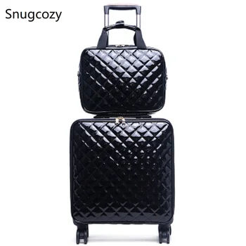 

Snugcozy Diamond Cut Face 16/20/24 inch size Handbags and Rolling Luggage Spinner brand Travel Boardable Suitcase