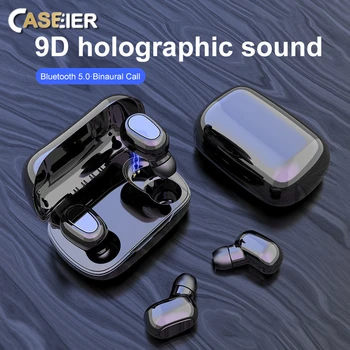 

CASEIER TWS 5.0 Earphone 9D Holographic Sound Waterproof Headset HD Call Boise Reduction Bluetooth Earbuds For Xiaomi Huawei