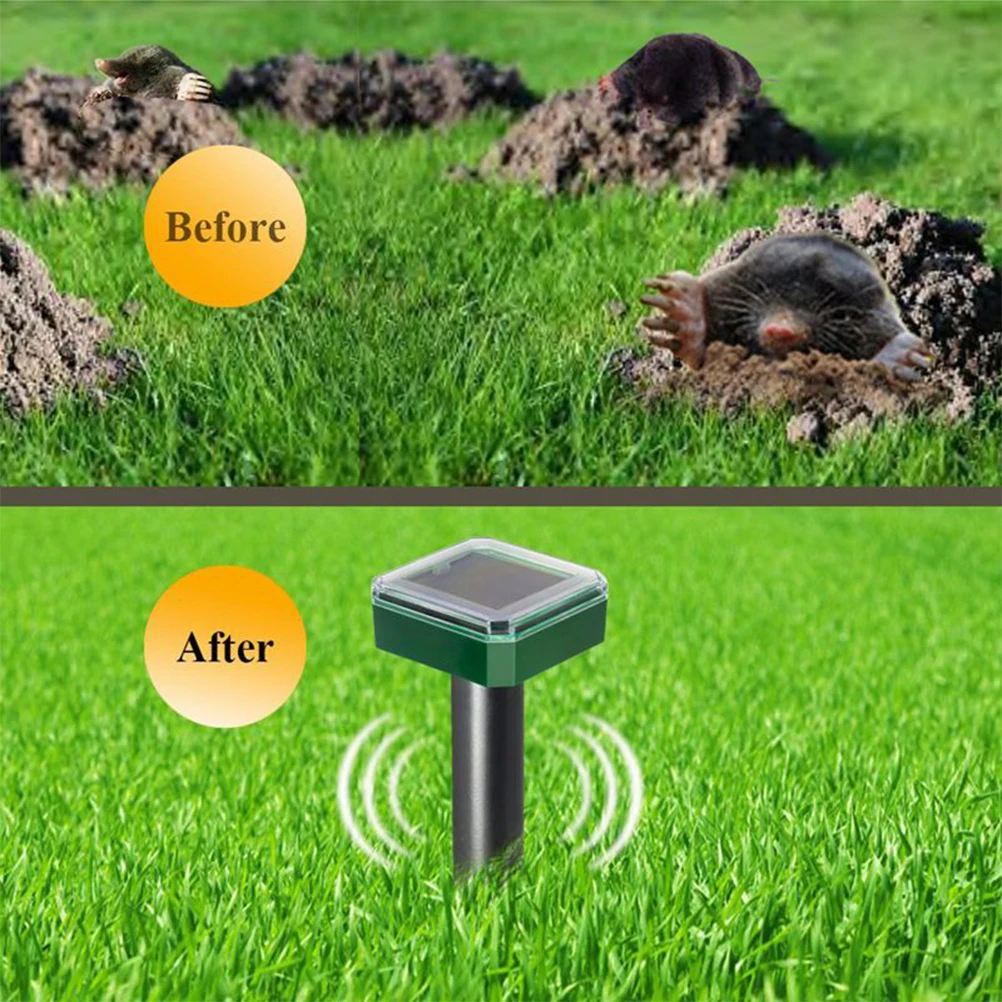 2 Pcs Outdoor Ultrasonic Solar Pest Repeller Garden Mole Repellent Power Ultrasonic Mole Snake Bird Mosquito Mouse Control 2 Pcs Outdoor Ultrasonic Solar Pest Repeller Garden Mole Repellent Power Ultrasonic Mole Snake Bird Mosquito Mouse Control