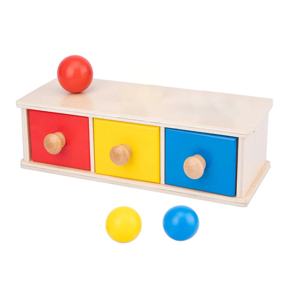 Montessori Education Wood Drawers Kids Early Learning Tools Creative Gifts