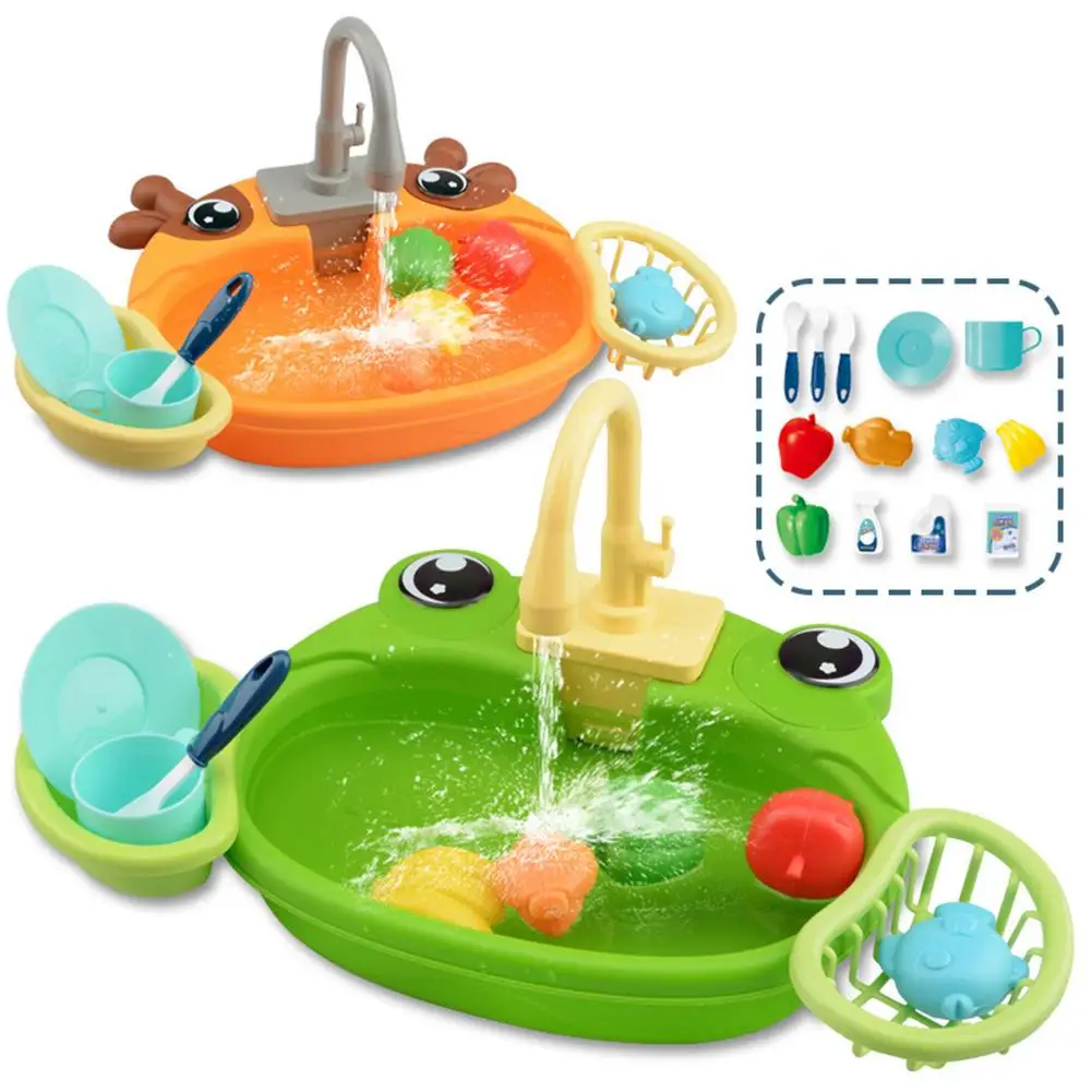 Kitchen Sink Toys With Running Water Educational Funny Gifts For Girls And Boys Children Simulation Kitchen Toys Suit