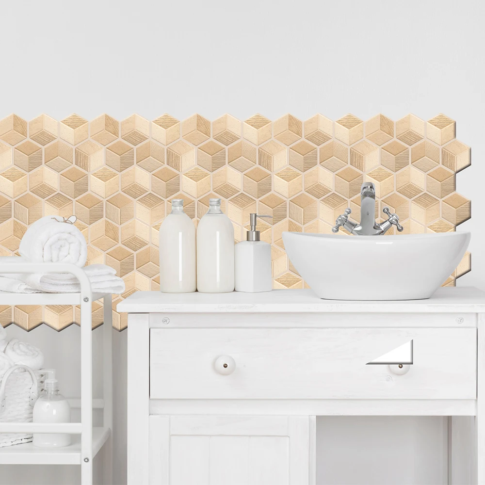 Lychee Life 3D наклейки на кирпичную стену многоугольная мозаичная плитка для рукоделия художественные поделки для украшения дома материал
