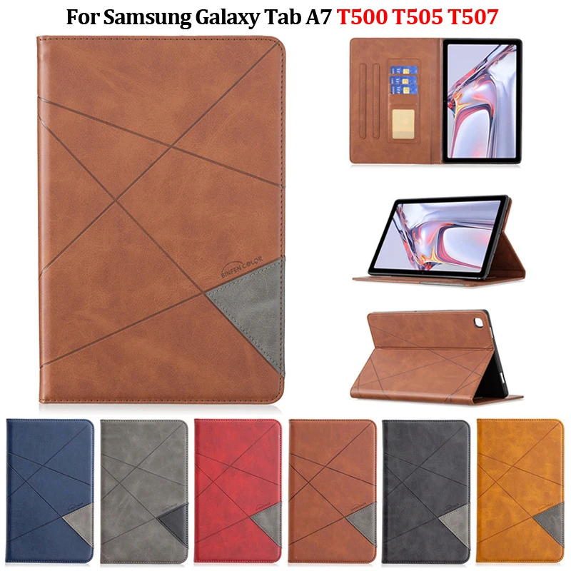 

Чехол для Samsung Tab A7 2020, роскошный кожаный чехол-книжка с бумажником и подставкой для планшета, чехол для Samsung Galaxy Tab A7 SM T500 T505