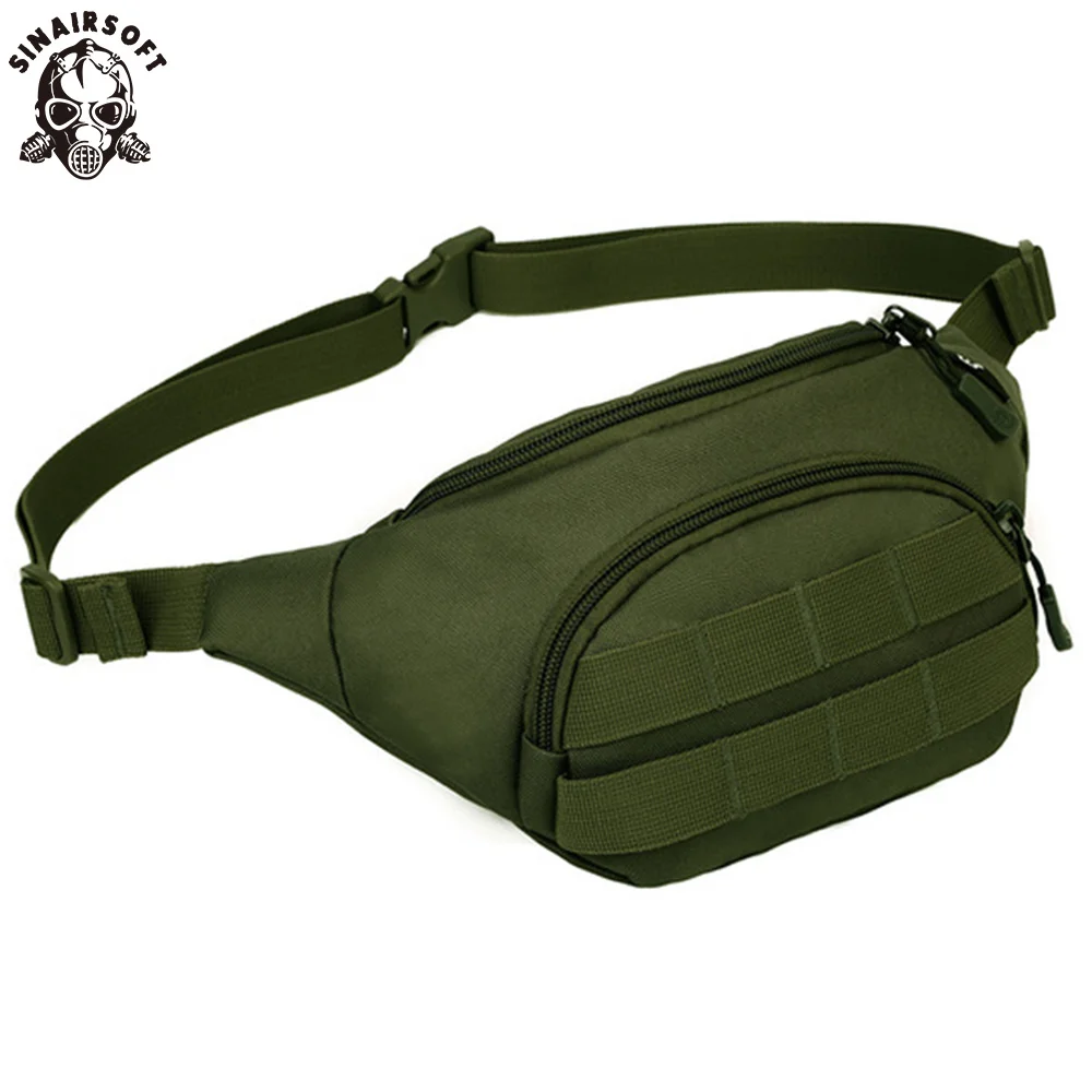 

SINAIRSOFT Tactical Portable Military Bag Outdoor Climbing Hiking Sport Hunting Running Small Waist Bags Unisex Adjustable Belt