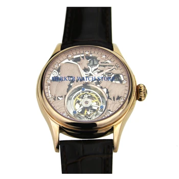 

AD30 Sugess Mens Watch Mechanical TianJin Hangzhou High Beat Tourbillon Movement Skelenton Luxury Dress Gold Goat