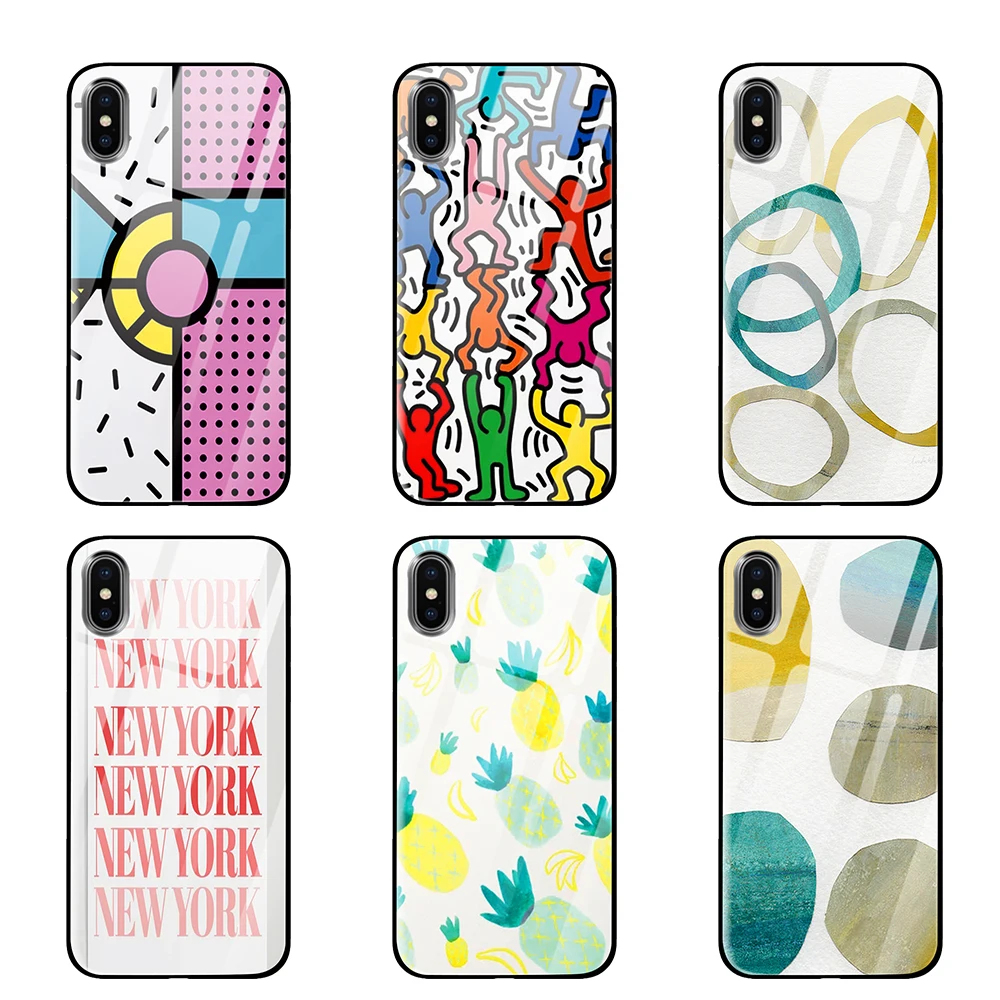Лес желтый для iPhone 5 5S 6 6s 7 8 Plus X XS XR 11 Pro макс. закаленное стекло чехлы