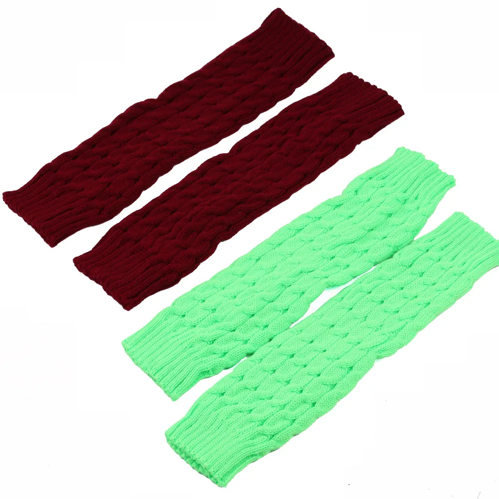 Japanese Lolita Leg Warmers Women Winter Thicken Knit Loose Style Lady Knee Stockings Leggings Warm Boots Punk Girl Long Socks