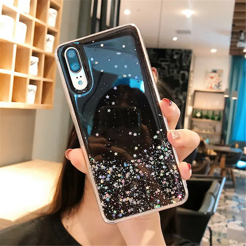 Для samsung Galaxy A20 A20E A30 A40 A50 A60 A70 чехол мягкий силиконовый Блестящий кристально чистый мягкий ТПУ гелевый Чехол-бампер