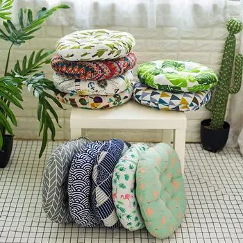 

1pc Round Chair Seat Cushion Printed Office Bar Chair Back Seat Cushions Sofa Pillow Buttocks Chair Cushion Home Office Decor