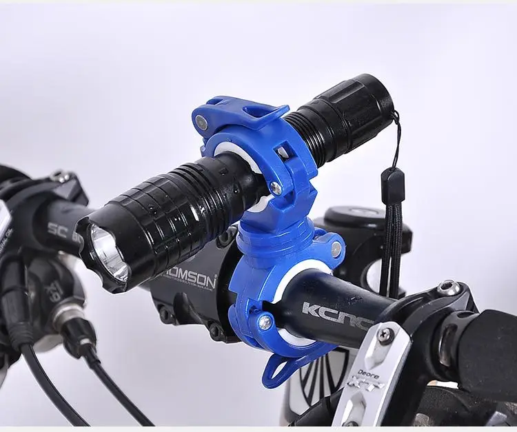 Best WOSAWE 360 Degree Rotation Cycling Bike Bicycle Flashlight Torch Mount LED Head Front Light Holder Clip Bicycle Accessories 5