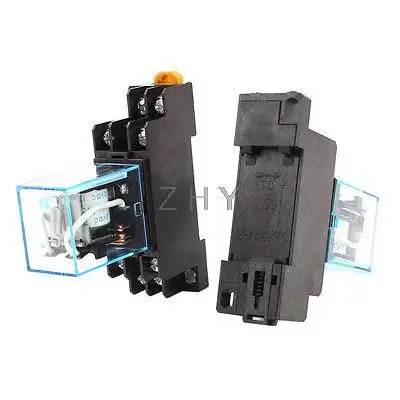 

2 x DC 12V 5A Coil 8Pin DPDT 35mm DIN Rail Electromagnetic Power Relay + Socket