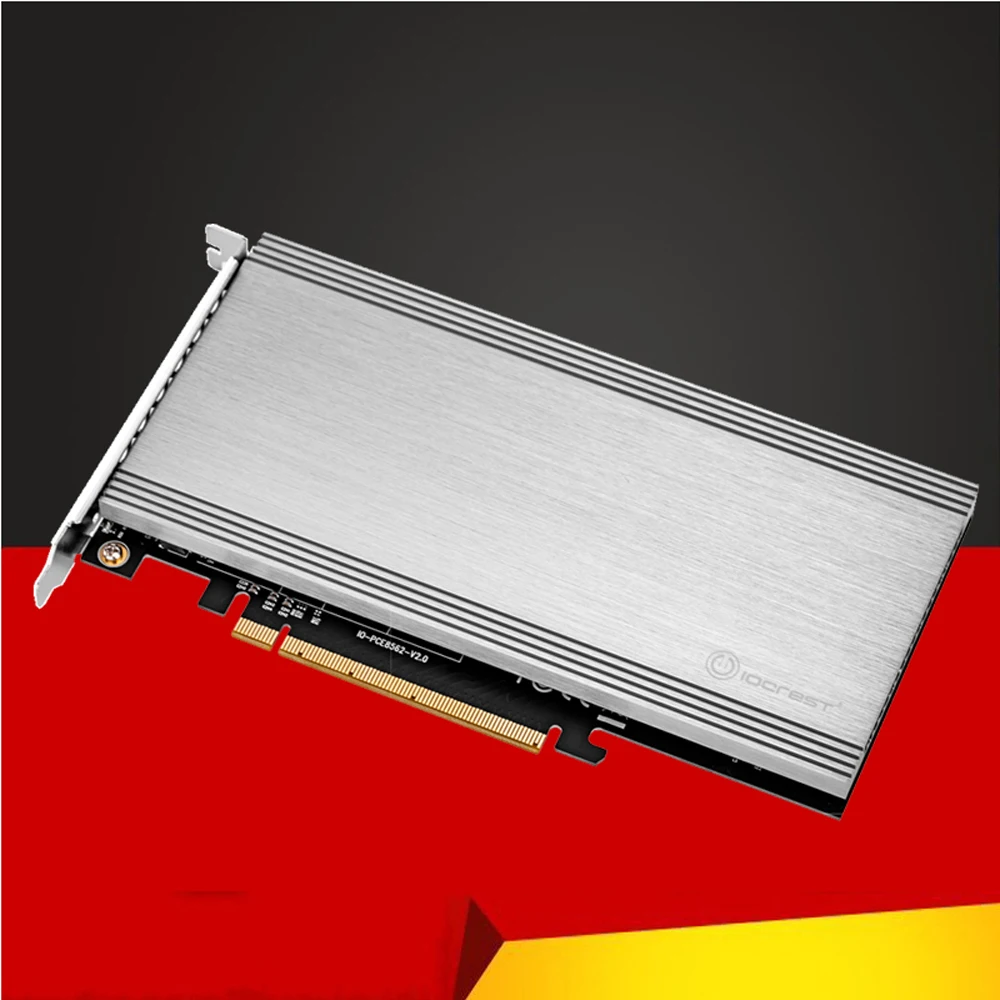 Адаптер M.2 NVME с 4 портами NVMe на Pcie 3 0 X16 переходник для контроллера bifurкации PCI Express