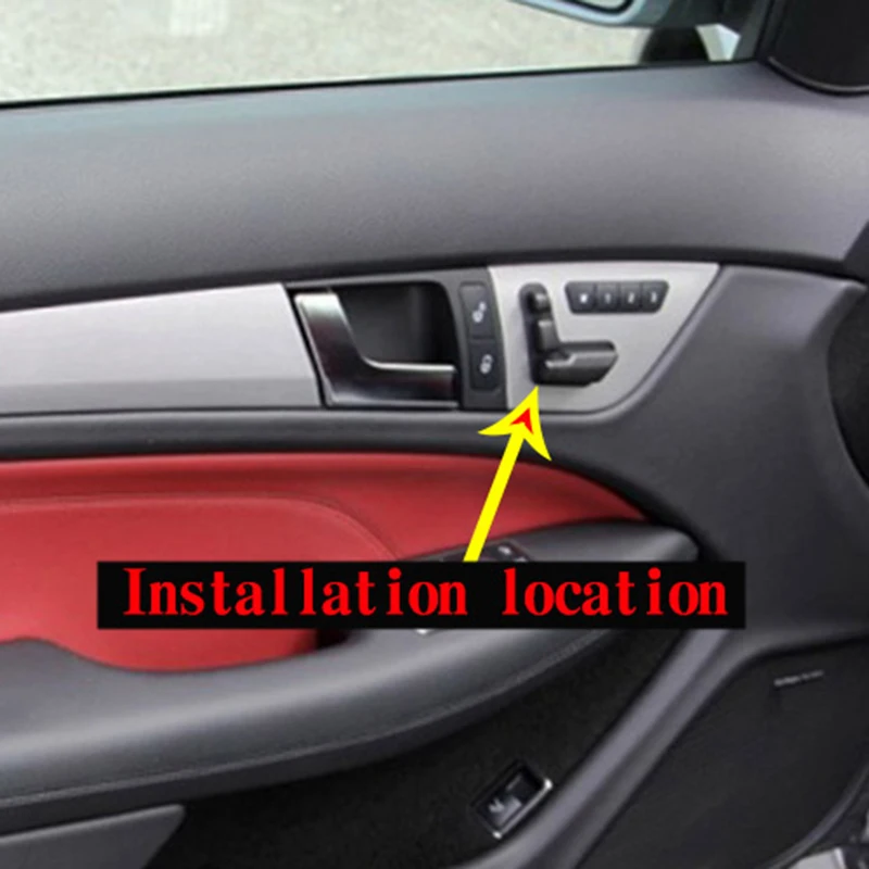 Для Mercedes benz C Class W204 2007-2013 Аксессуары 2 шт. ABS хромированные кнопки для сиденья автомобиля рамка отделка левый руль