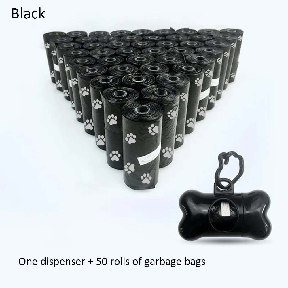 50 roll 750pcs bags 50 рулонов, мешок для собачьих какашек, пластиковый мешок для мусора, утолщенный внешний туалет для домашних животных, чистый мешок для мусора для кошек и собак - Цвет: 50 roll 750pcs bags