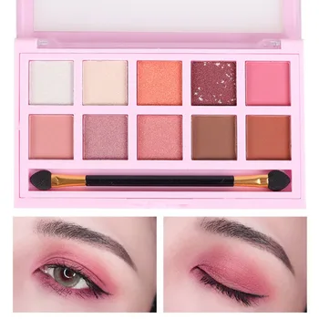 

10-Color Shimmer Matte Eyeshadow Palette Long Lasting Waterproof Colorfast Eye Shadow Elegant Temperament Charming And Generous