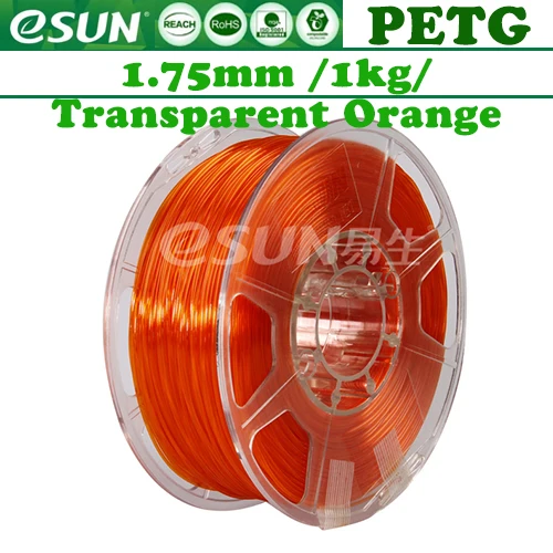 Пластиковая нить PETG ESUN для 3d принтера/1 кг 340 м 1,75 мм/нить для 3D принтера - Цвет: PETG ORANGE