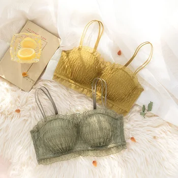 

Roseheart Winter New Pink Green Women Fashion Wireless Lace Bra Set Cotton Panties Push Up Underwear Sexy Lingerie Sets Cup A B