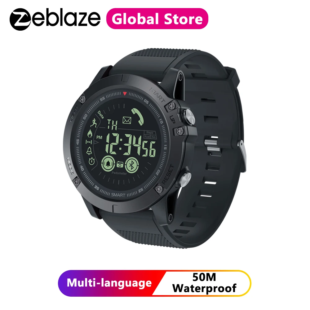 Смарт часы Zeblaze VIBE 3 флагманские Прочные 33 месяца в режиме ожидания 24 часа