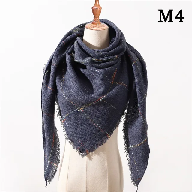 Designer 2021 knitted spring winter women scarf plaid warm cashmere scarves shawls luxury brand neck bandana pashmina lady wrap UM-4