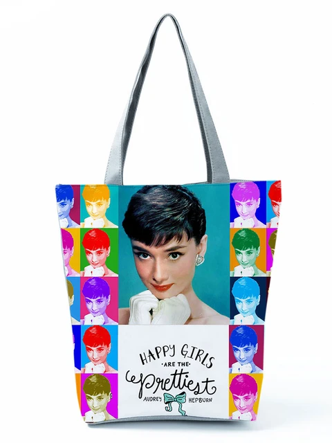  Audrey Hepburn Tote Bag, Women's, Eco Bag, Audrey