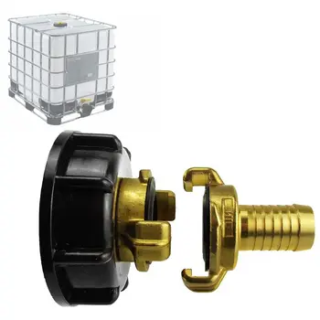 

Water storage tank IBC Tank adapter S60X6 with 20/25mm barbed brass geka style hose connector