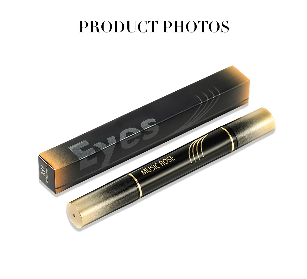 1 Pcs Double-Headed Seal Black Eyeliner Triangle Seal Eyeliner 2-in-1 Waterproof Eyes Make kit with Eyeliner Pen Eyeliner Stamp
