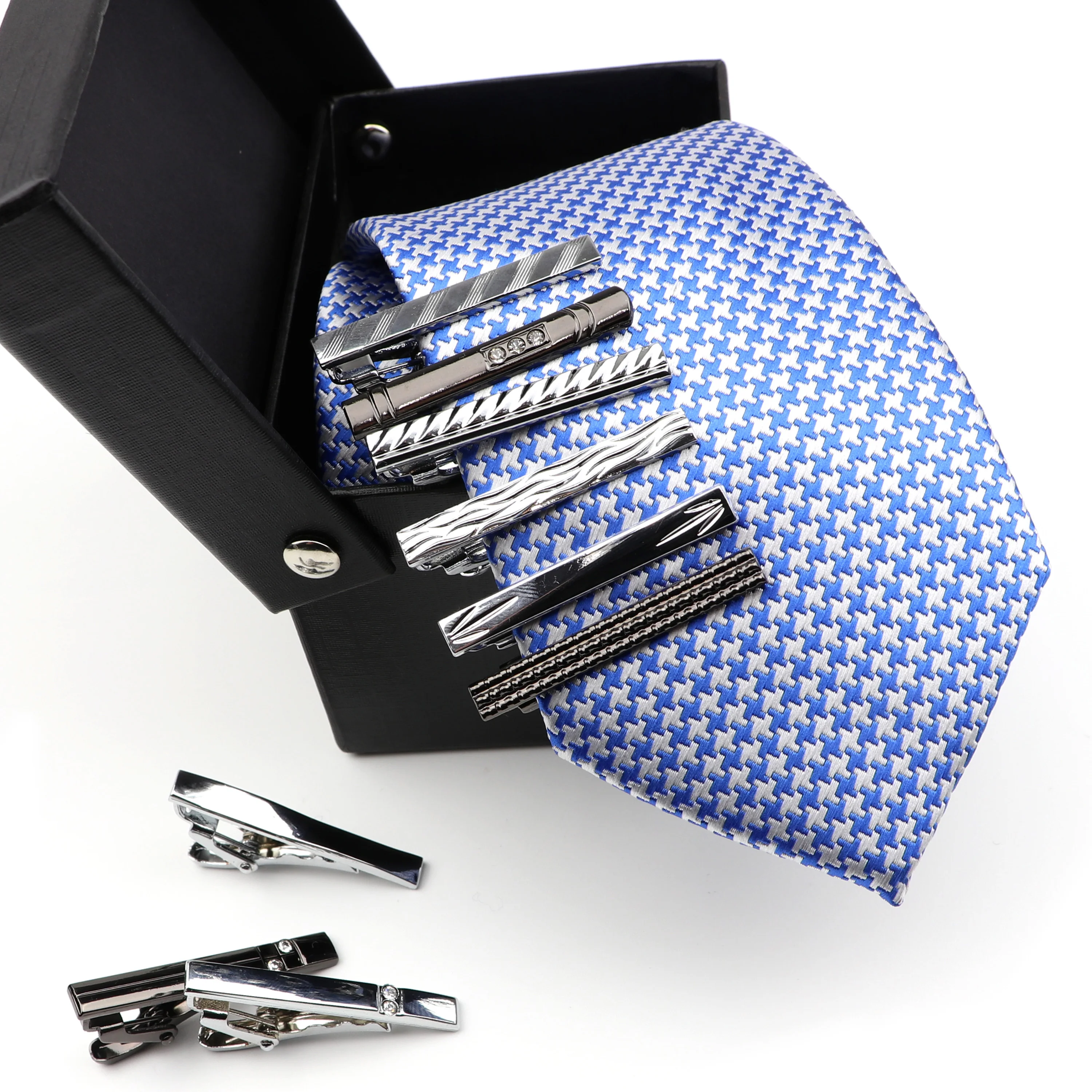 Fashion 4cm Men's Tie Clips& Polyester Set Pins Wedding Business Suit Accessories Wholesale&ampRetail Free Shipping Pin | Украшения