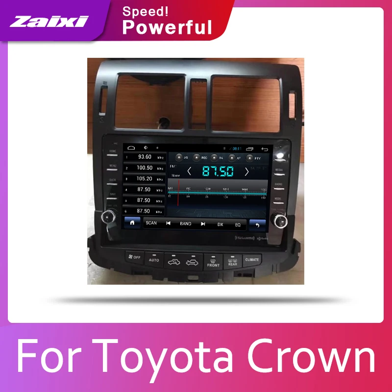 ZaiXi Car Android System 1080P IPS LCD Screen For Toyota Crown 2010~ Car Radio Player GPS Navigation BT WiFi AUX