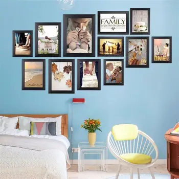 

HOMEMAXS 12 PCS Assorted Size Picture Frames Christmas Photo Frames Set For Home Office Decoration (Black)