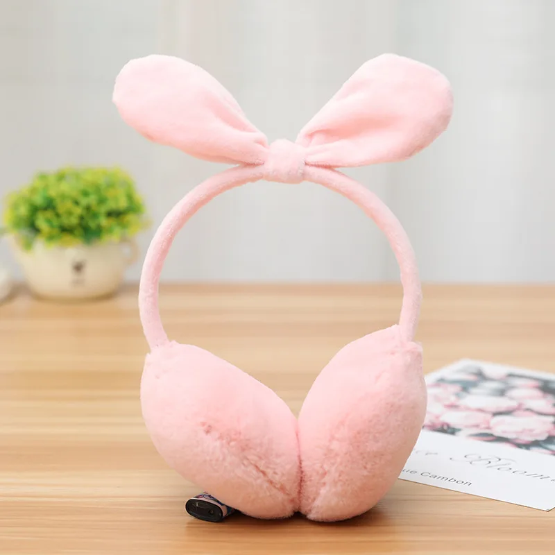 pink Модные Новые защитные милые мягкие пушистые зимние теплые женские наушники с мехом - Цвет: pink