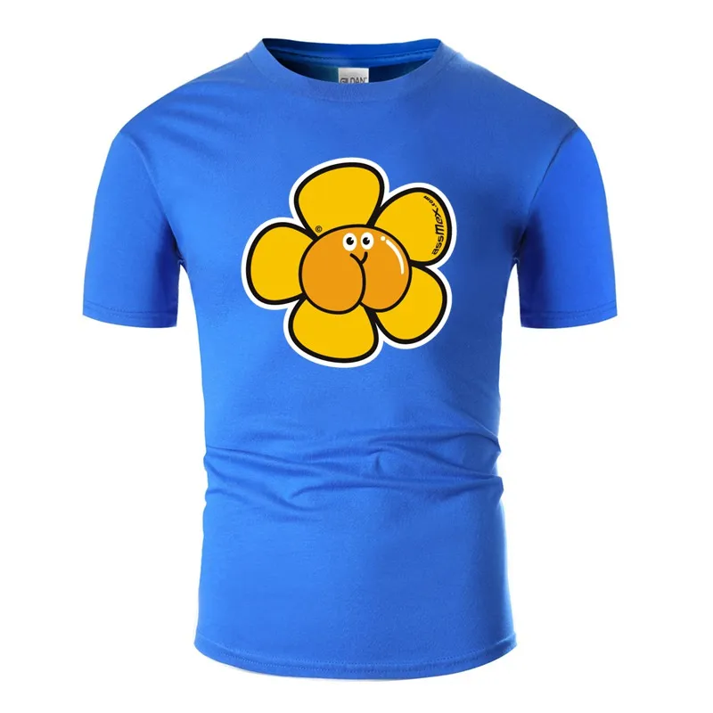 

Custom Fashion Assmex Flower Yellow T-Shirt For Mens Cotton White Male Awesome Men And Women Tshirts Short Sleeve