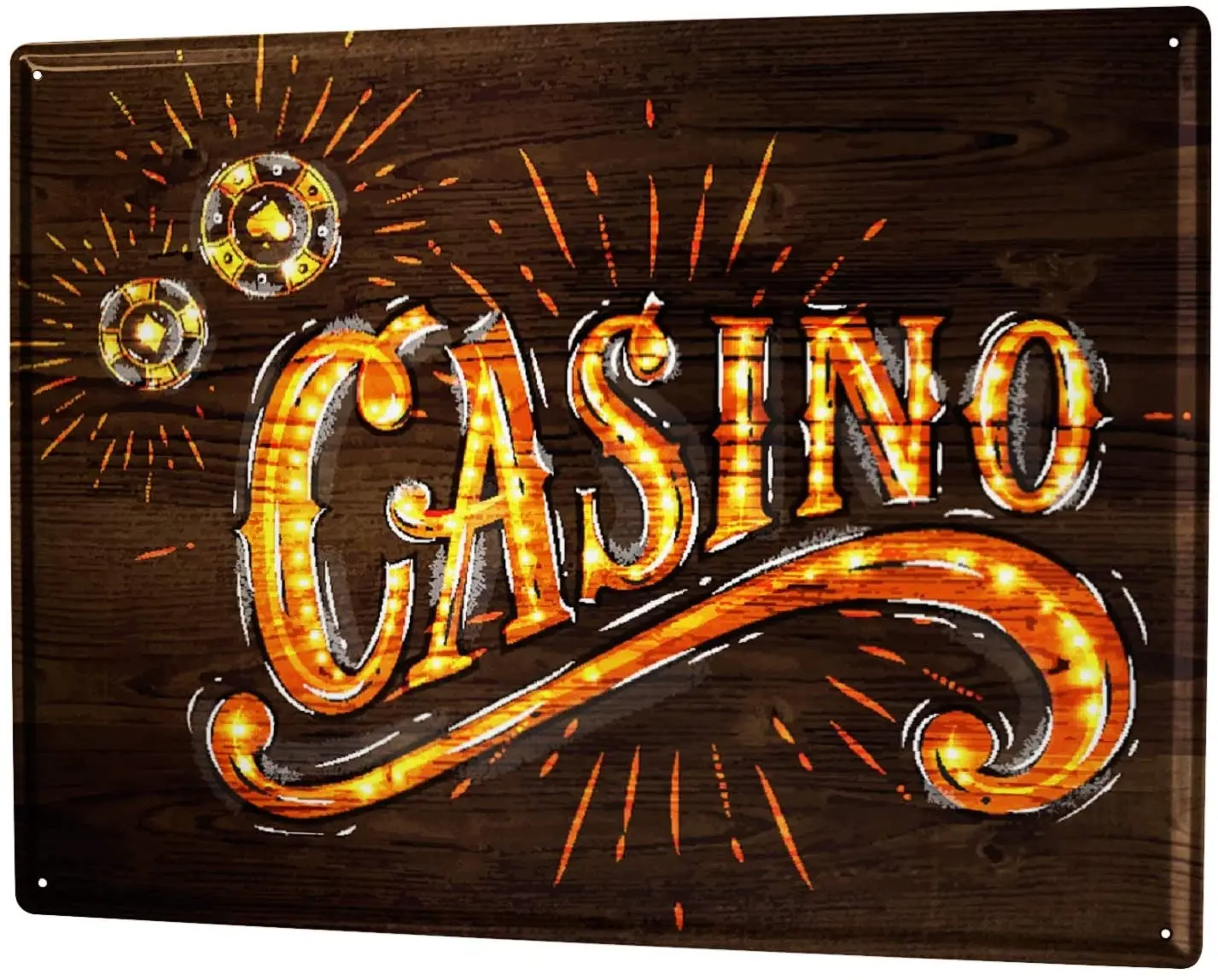 

30x40cm metal plate for home decoration, tinned decorative logo, for city or casino, since 2004