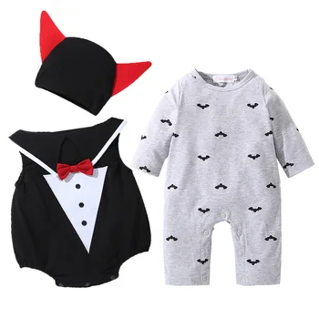 

Children's Halloween Performance Wear Long-Sleeved Vampire Romper + Hat 3pcs suit Children clothes Kids clothes