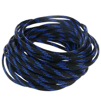 

High Quality 4mm x10m PET Braided Protective Sleeve Corrosion-Resistant Snakeskin Cable Insulation Sleeve For Wrap Protect Cable