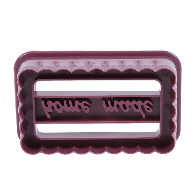 Yellow+ Wine Red 4 Piece Set Of Plastic Danish Cookie Cutters Kitchen Baking Tool Cake Mould