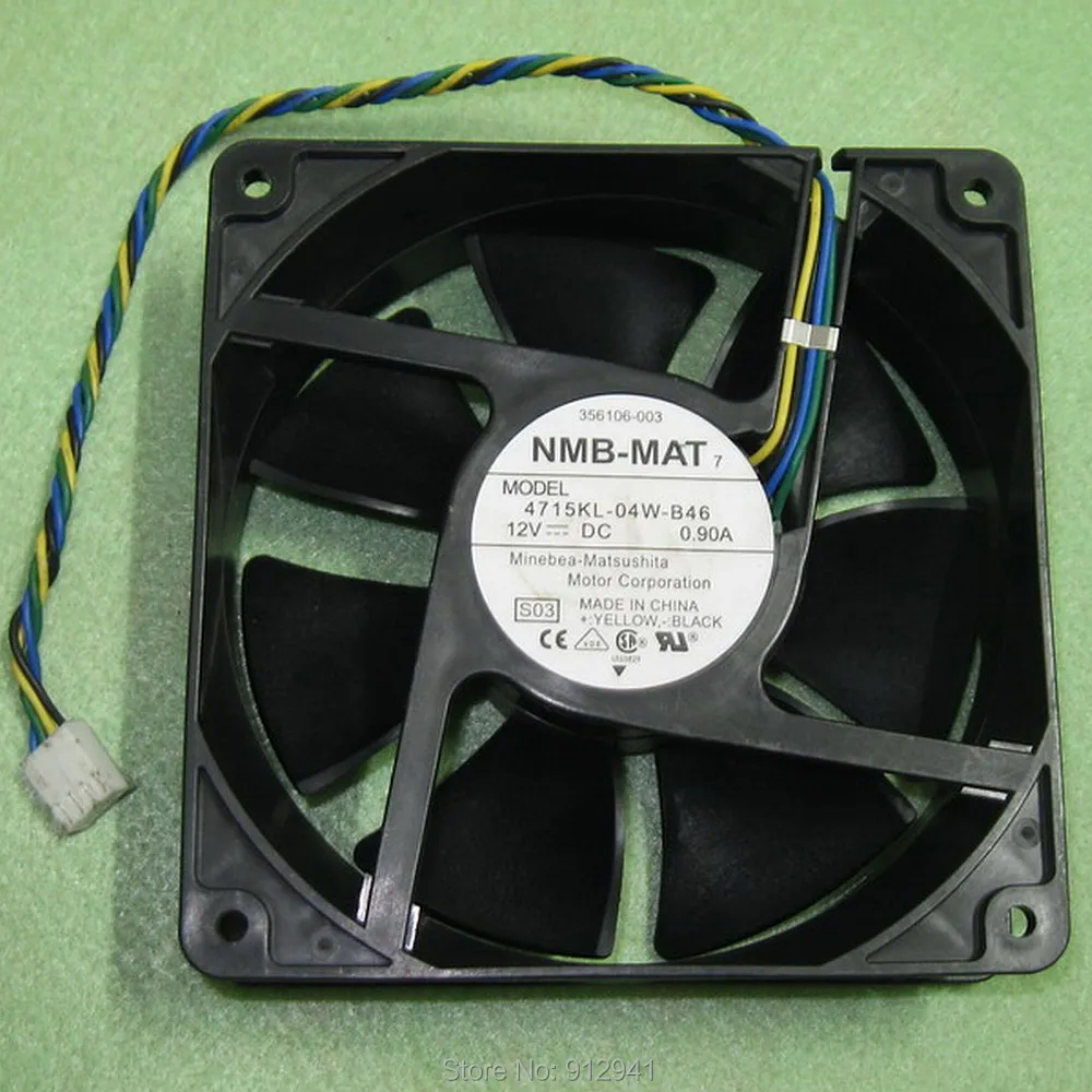 B126 NMB-MAT 4715KL-04W-B46 12038 120 мм x 38 PWM охлаждающий вентилятор DC 12V 0.90A 4 провода 4Pin разъем |
